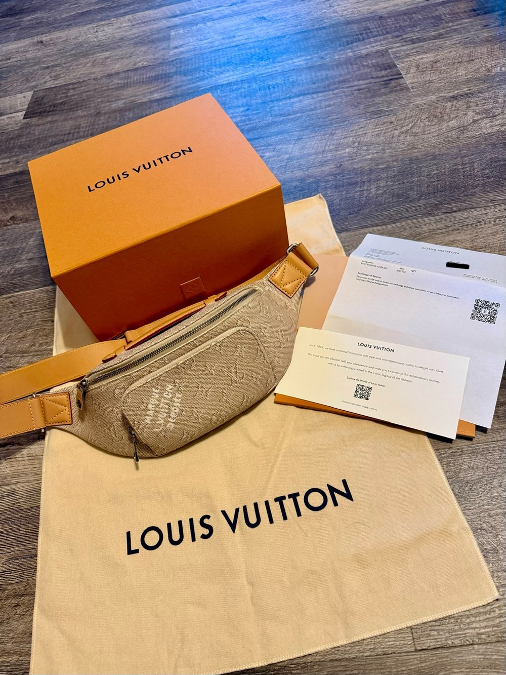 Louis Vuitton Taupe Monogram Rush Bumbag/Belt Bag with Vachetta Strap